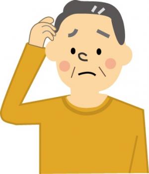 悩むおじさん
