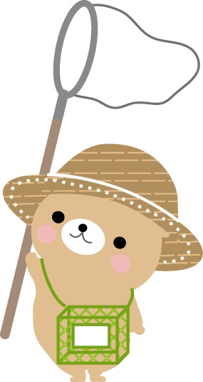虫取りするくまさん