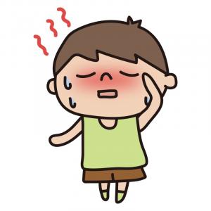 熱中症の男の子