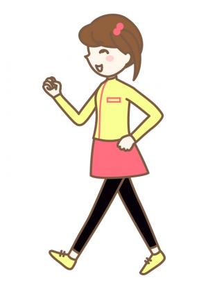 ウォーキングする女性