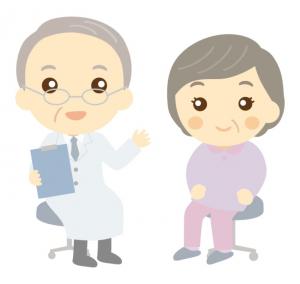 診察を受けるご婦人