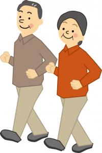 ウォーキングする二人
